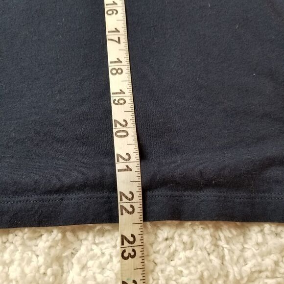 Ralph Lauren Navy Blue Button Accent T Lrg - Picture 7 of 8